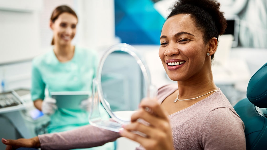 Before and After Image of Whitened Teeth